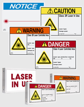 laser warning signs from Kentek
