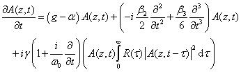 propagation equation for ultrashort pulses
