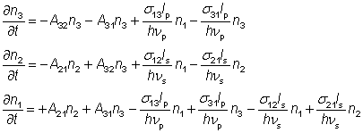transition rates in erbium ions